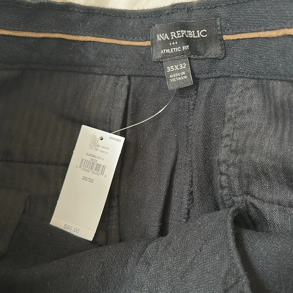 NEW Banana Republic Athletic-Fit Linen-Blend Trouser